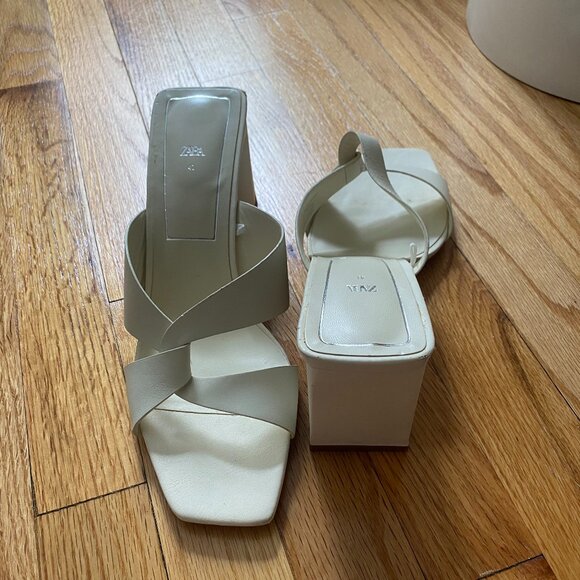 Ivory Zara Heeled Sandal - Picture 1 of 3